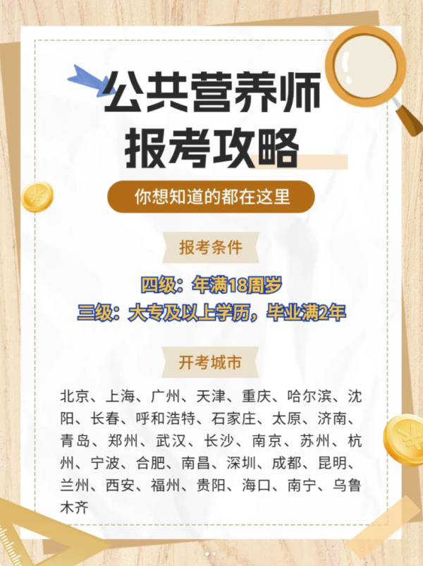 公共营养师报考全攻略，人社部和中国营养学会，谁更值得考？